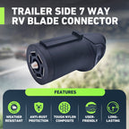 Trailer-Side 7-Way RV Blade Trailer Connector