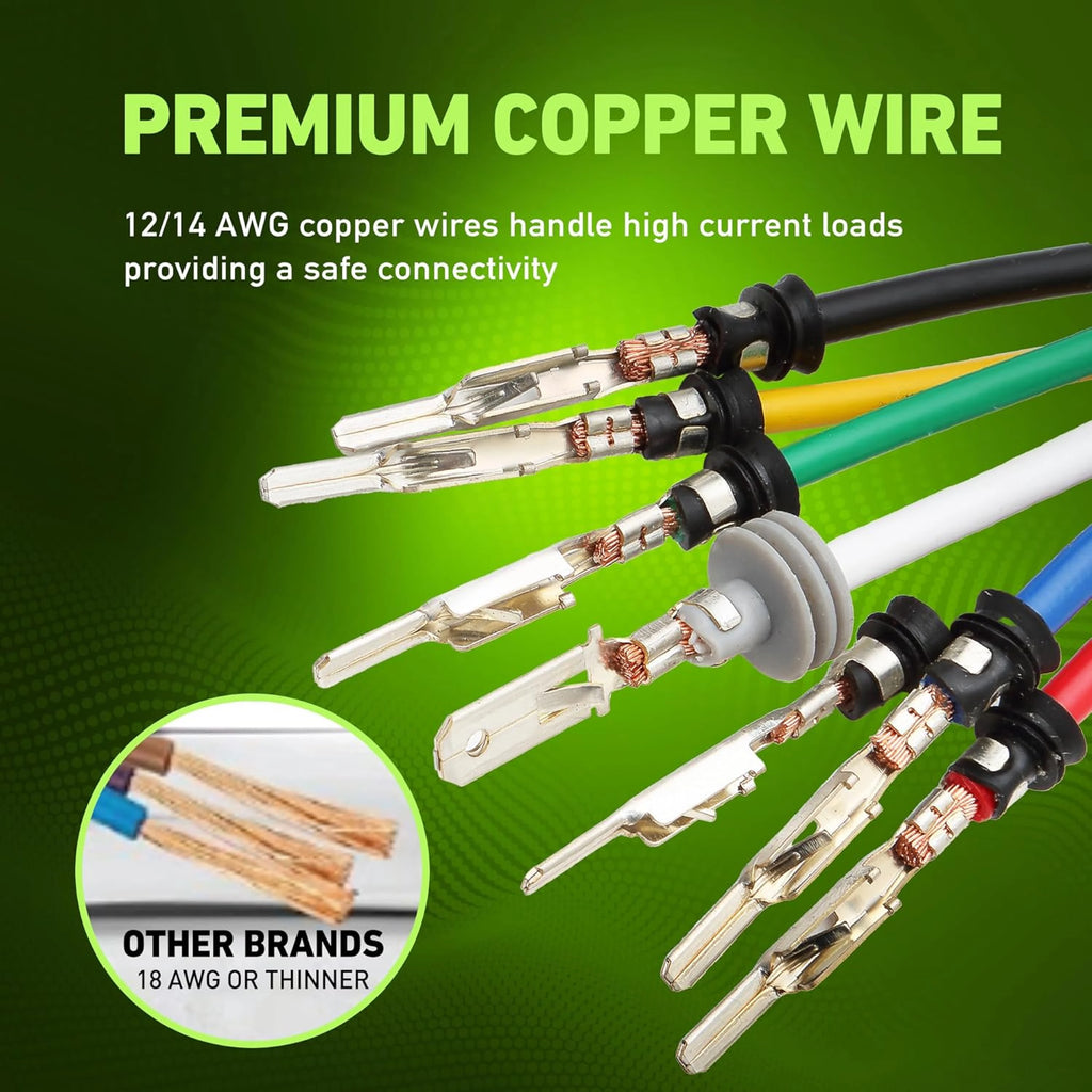 7FT Vehicle-to-Trailer 7-Way RV Blade Wiring Harness Extension