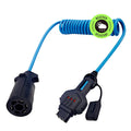 8FT Vehicle-Side 7-Way RV Blade to 4-Way Flat Trailer Wiring Adapter with LED Tester