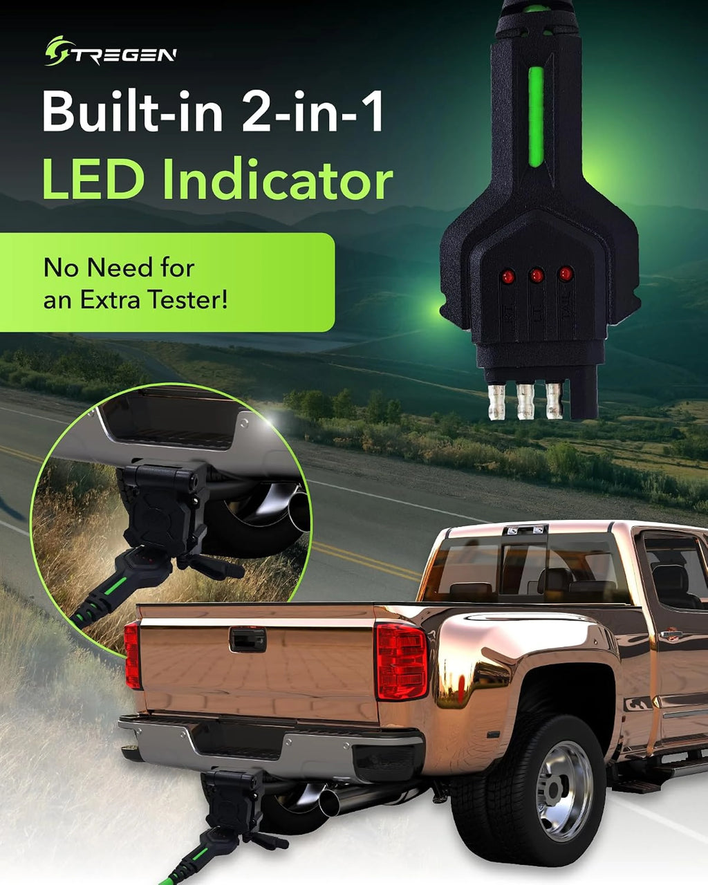 4FT Vehicle-Side 4-Way Flat Connector