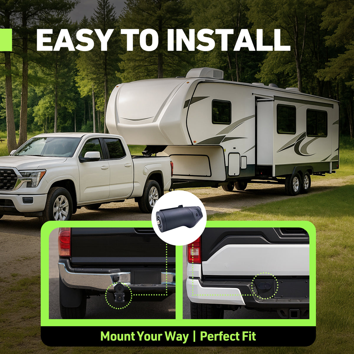 Trailer-Side 7-Way RV Blade Trailer Connector