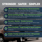Heavy-Duty Vehicle-Side 7-Way RV Blade Trailer Connector