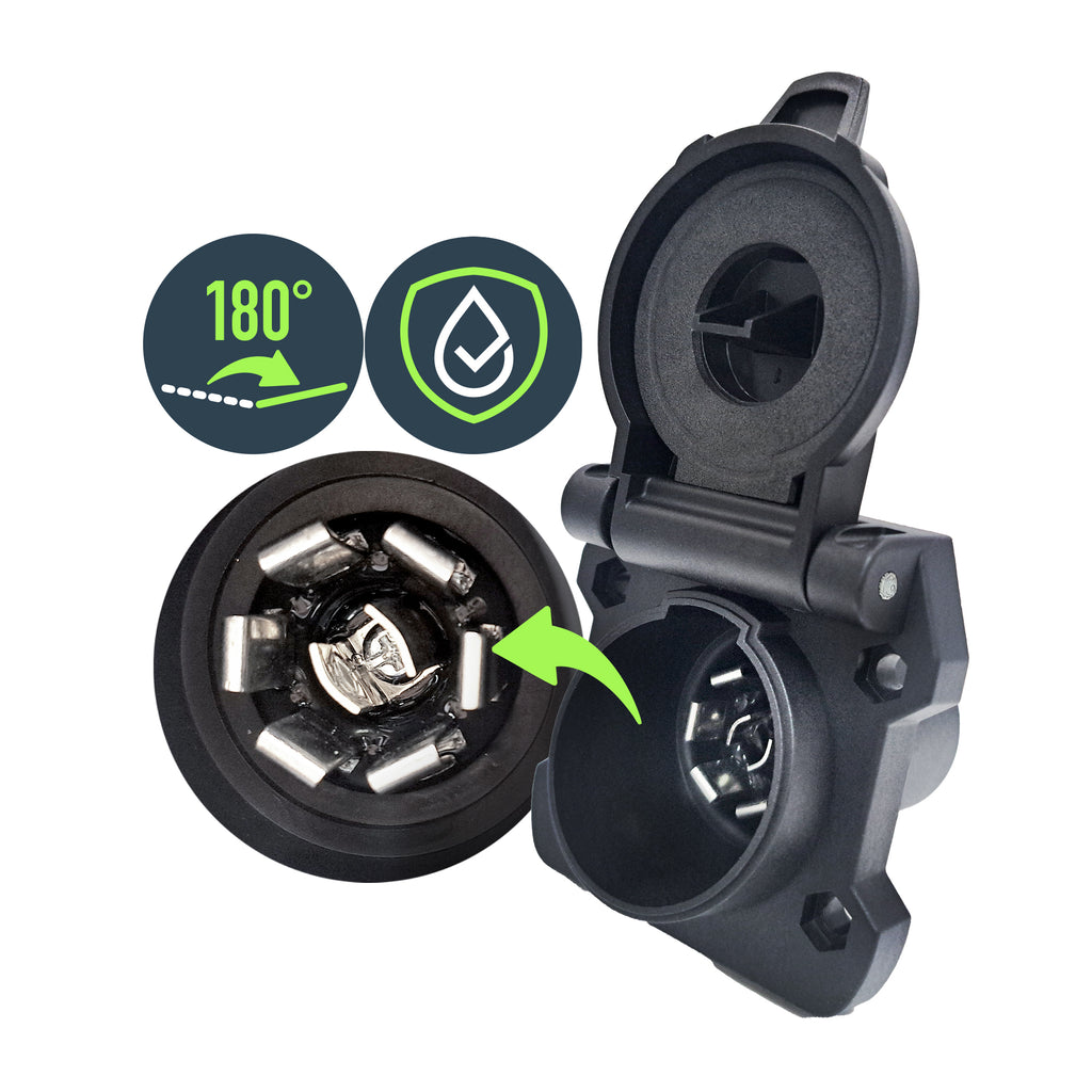 Heavy-Duty Vehicle Side 7-Way RV Blade Trailer Connector
