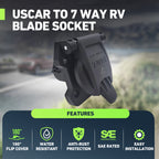 Heavy-Duty Vehicle Side 7-Way RV Blade Trailer Connector